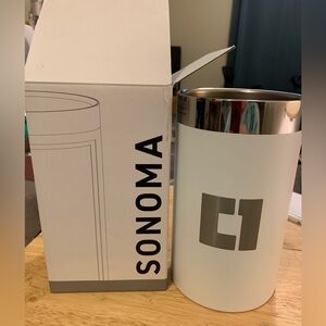 Brand new in box Sonoma 50 Oz stainless steel bottle chiller white powder finish